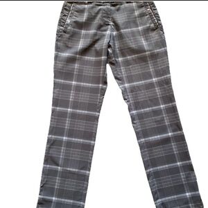EUC Nike Golf DRI-FIT Tour Performance Gray/Black/White Plaid Pants Size 4
